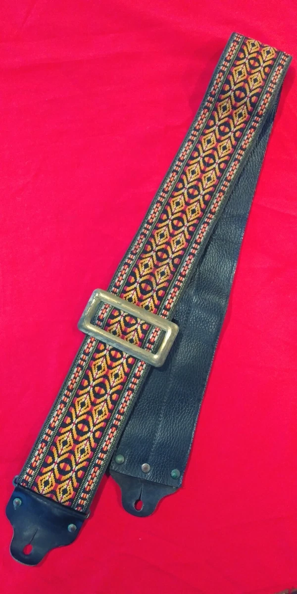 VINTAGE Guitar or Bass Strap Embroidery Hippy 3