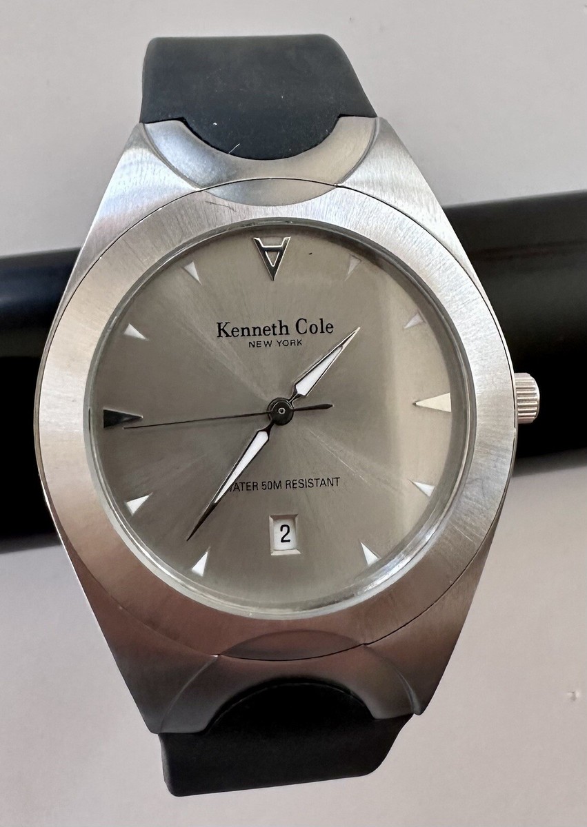 Kenneth Cole Silver Tone Watch Dial Date KC1137 | eBay display picture 1