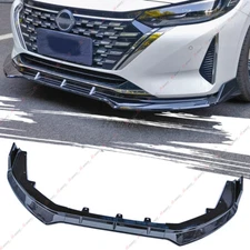 For Nissan Sentra 2024+ V Style 3Pcs Glossy Black Front Bumper Lip Splitter Kit