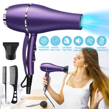 2200W Professional Ionic Hair Dryer Blow Dryer Powerful High-Speed Adjustable