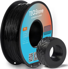 TPU Filament 1.75Mm Black 1Kg Spool 95A Flexible Soft 3D Printer Filament