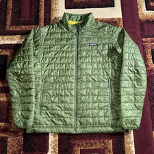 Patagonia Men  s Nano Puff Puffer Jacket Full Zip Sz XL Pine Green