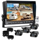 CVBS 10.1" Quad Split Monitor Backup Camera Reversing System for Truck Rear View