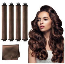 Heatless Hair Curlers Overnight No Heat Velvet Rods for Long Short Hair 5PCS Set