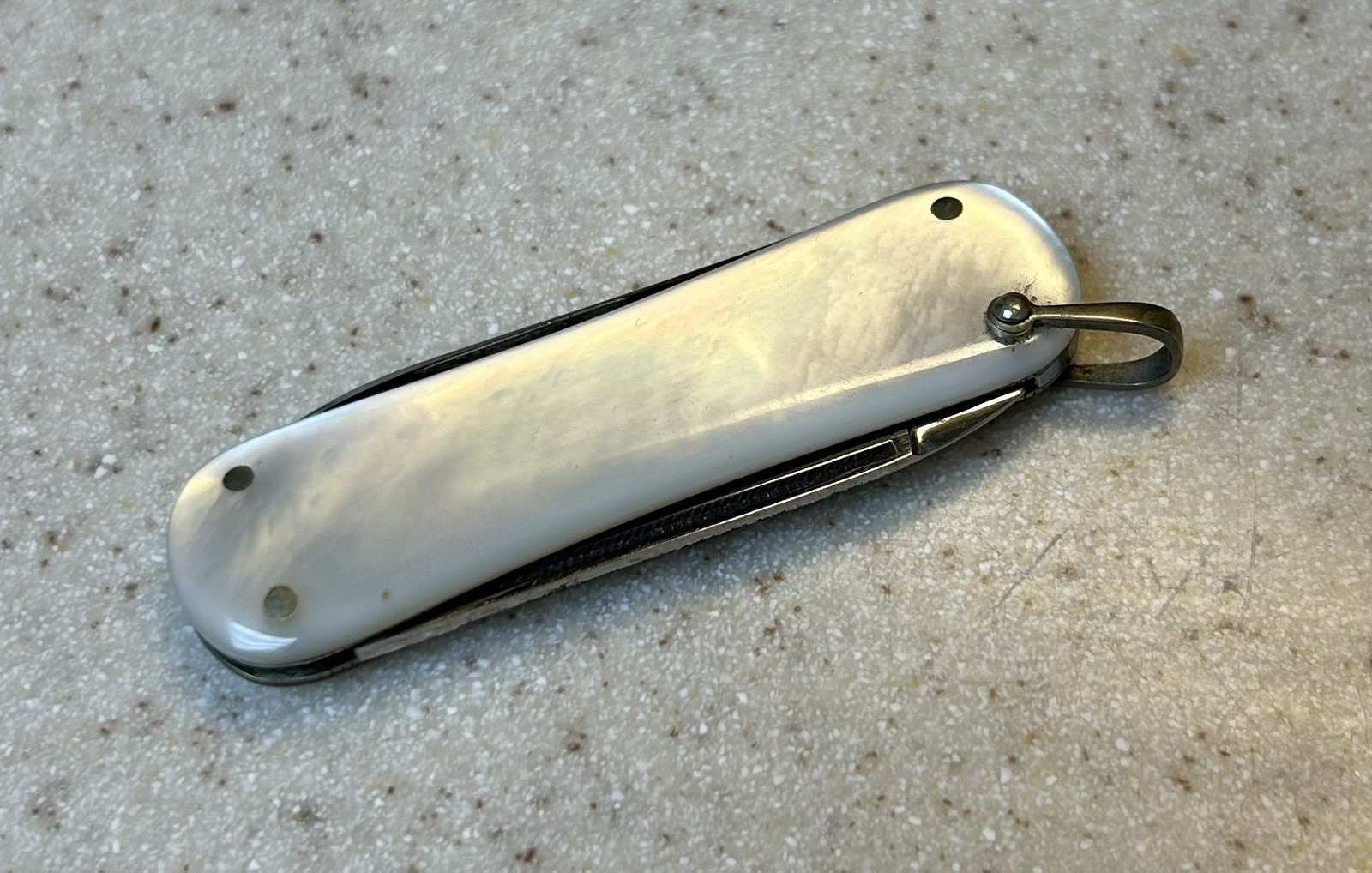Vtg Schrade Cut Co Walden, NY Pearl Handle Equal End Lobster Knife