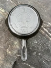Griswold Cast Iron #3 Large Block Logo Skillet with Heat Ring 709 B