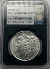 1888-O Silver Morgan Dollar Brilliant Uncirculated Original Bag Fragment NGC