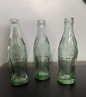Vintage Coca Cola Green 6 oz. Bottles set of 3 includes CA, AL, TN