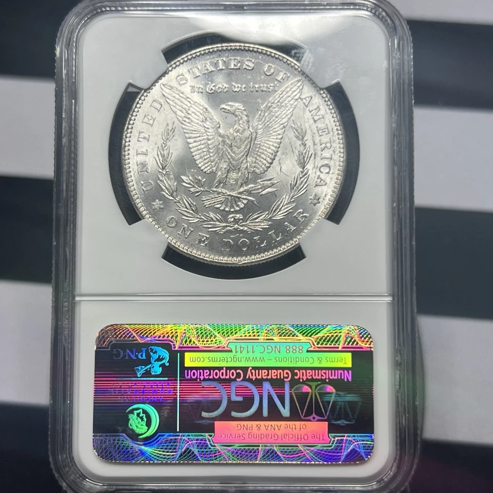 1878 7TF B1 Rev $1 VAM- 84A "Dash 8 With E" Elite Clashed Morgan Dollar NGC 63 - Image 3 of 4