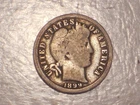 1899 O Barber Dime (Choice Toning & Attractive)