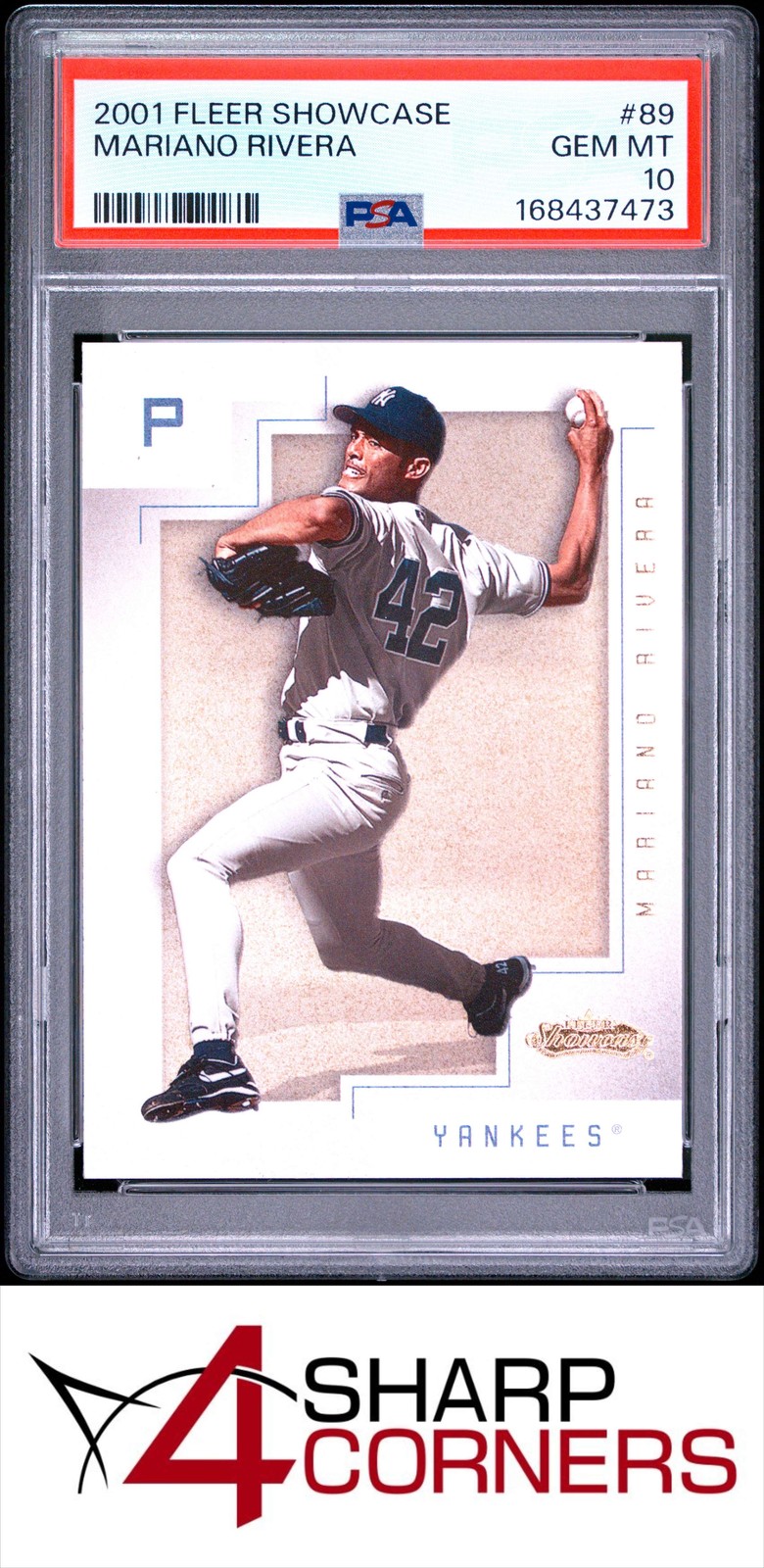 2001 FLEER SHOWCASE #89 MARIANO RIVERA YANKEES HOF PSA 10 view 1