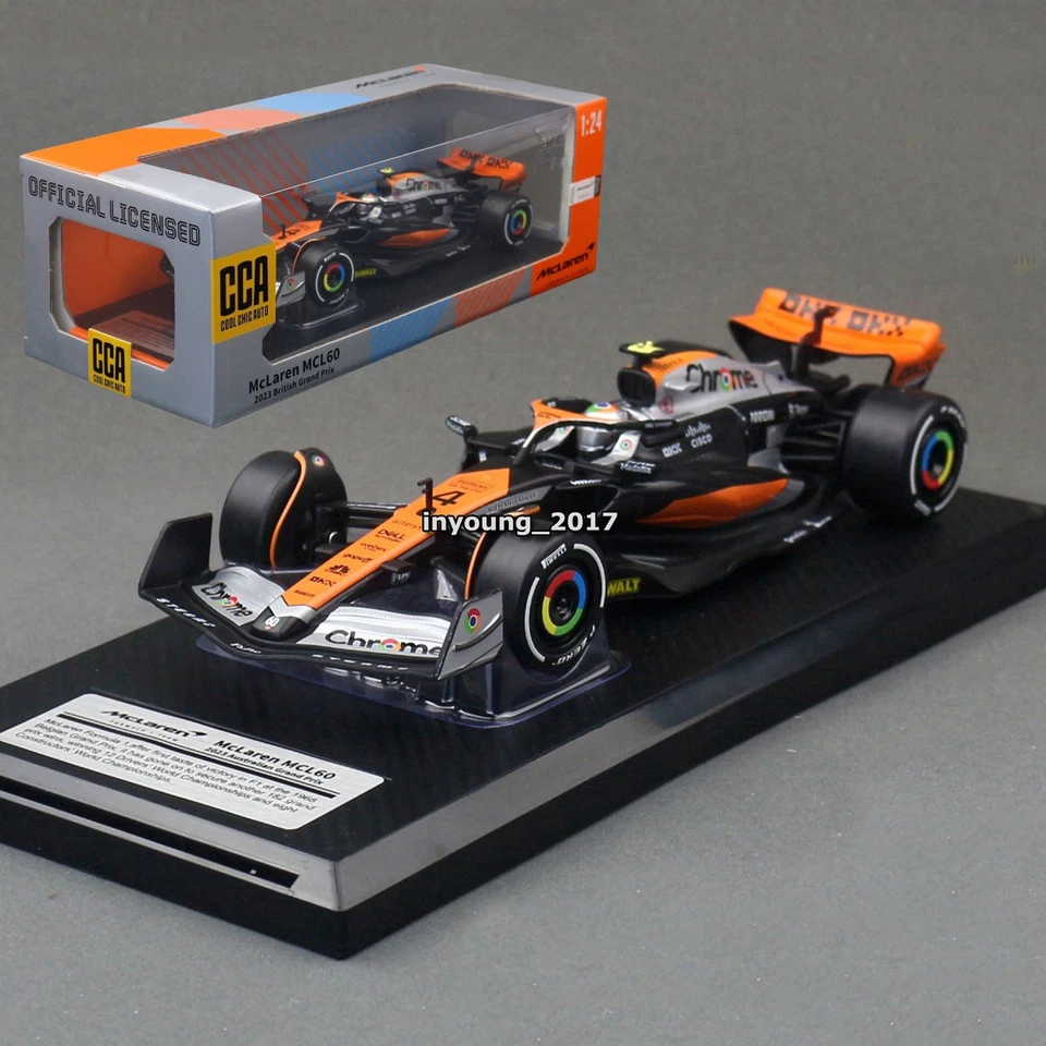 1:24 F1 McLaren MCL60 Modelo Coche de Juguete Metal Diecast Vehículo de Juguete Lando Norris 4 Foto 4 de 4
