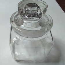 Small Square Clear Glass Jar 3 X 2