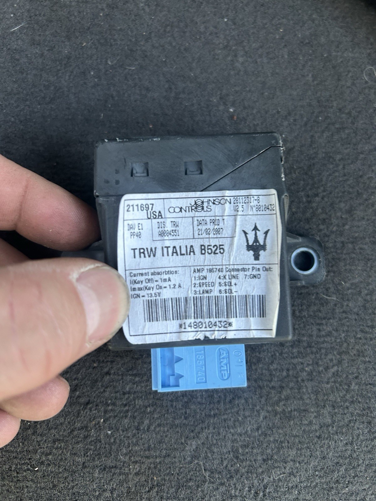 2007 Maserati Quattroporte Power Steering Module 211697
