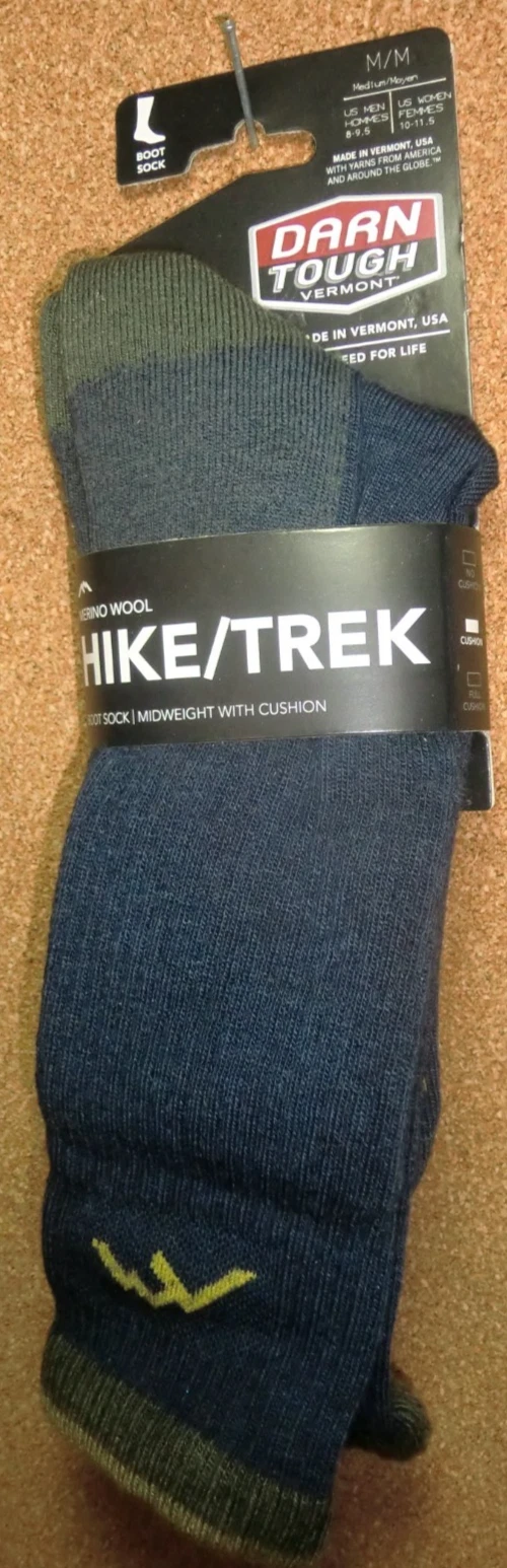 DarnTough Men's Hiker Boot Midweight Hiking Socks M (8-9.5) Eclipse