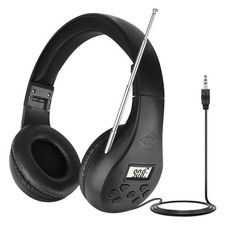 2 AA batteries Power Not Included Foldable FM Radio Reception Headphone