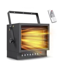 7500W Electric Garage Heater with Remote, Ceiling Mount Shop Heater, Garage S...