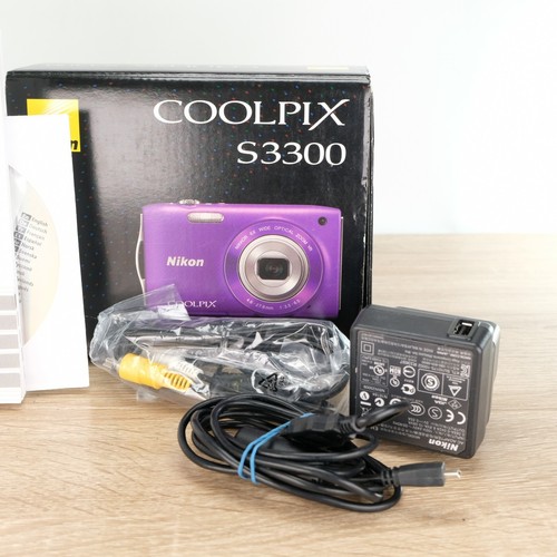 Nikon Coolpix S3300 16MP CCD Sensor Digital Compact Camera Digicam Purple Tested - Picture 12 of 12