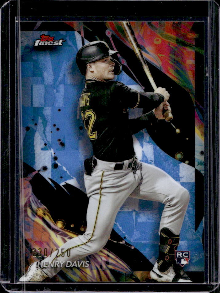 2024 Topps Finest Henry Davis Sky Blue Refractor #230/250 #163 Pirates