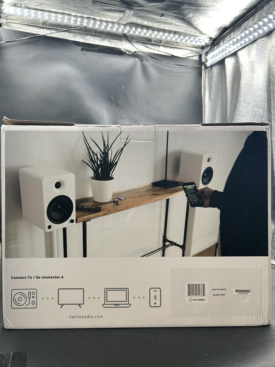 【定価89,800円】Kanto Audio Ren 6月発売 マットホワイト Kanto YU6 Powered Speakers with Bluetooth and Phono Preamp