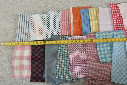 Lot, Striped & Gingham Cotton Pieces & Scraps, 3 Pound & 5 Oz, S123 - 第 1/10 張圖片