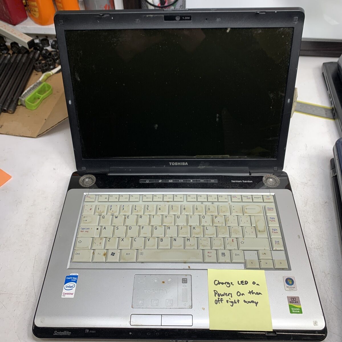 🍋Toshiba Satellite A200 - TH7 Computer Laptop For Parts Or 🍋Toshiba Satellite A200 - TH7 Computer Laptop For Parts Or