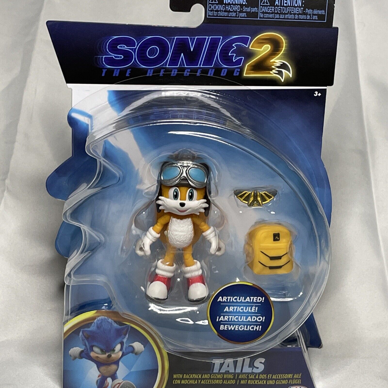  Sonic the Hedgehog 2 The Movie 4 Articulated Action Figure  Collection (Tails) : Toys & Games