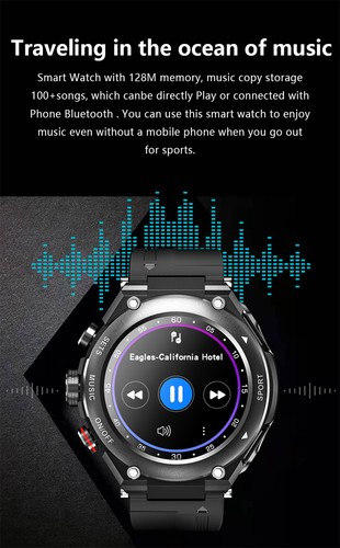 2 in 1 Smart Watch Music Playing Twins Earbuds Bluetooth Watch with Earphones - 第 7/14 張圖片
