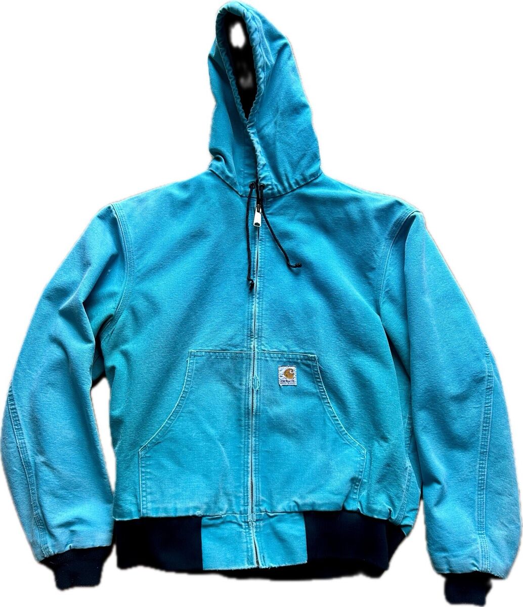 Vintage 90s Rare Teal Carhartt Hooded Jacket | eBay Vintage 90s Rare Teal Carhartt Hooded Jacket | eBay