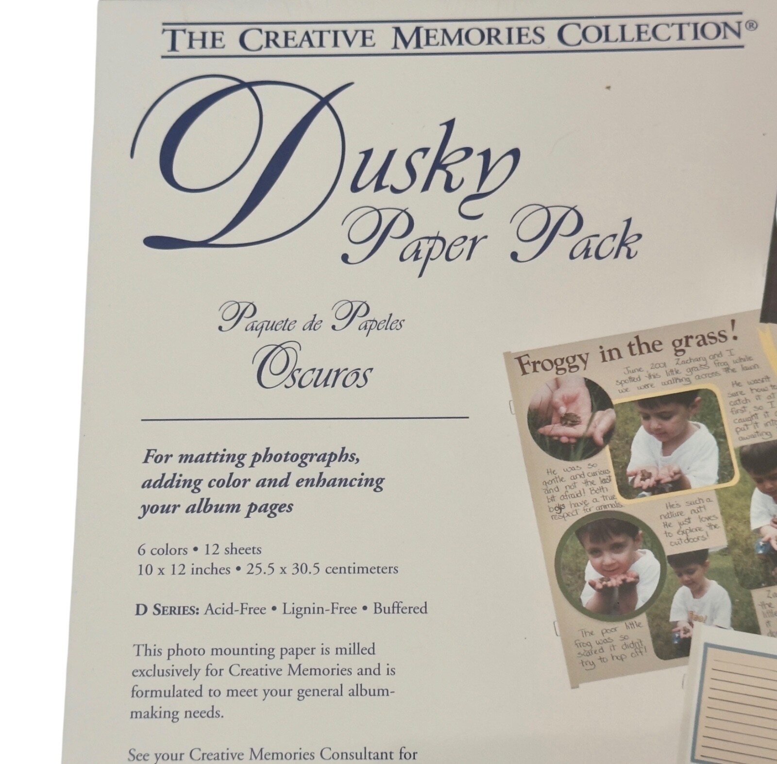 Creative Memories 10x12 Paper Pack Lot of 5 Rainbow Bright Dusky Pastel & Jewel