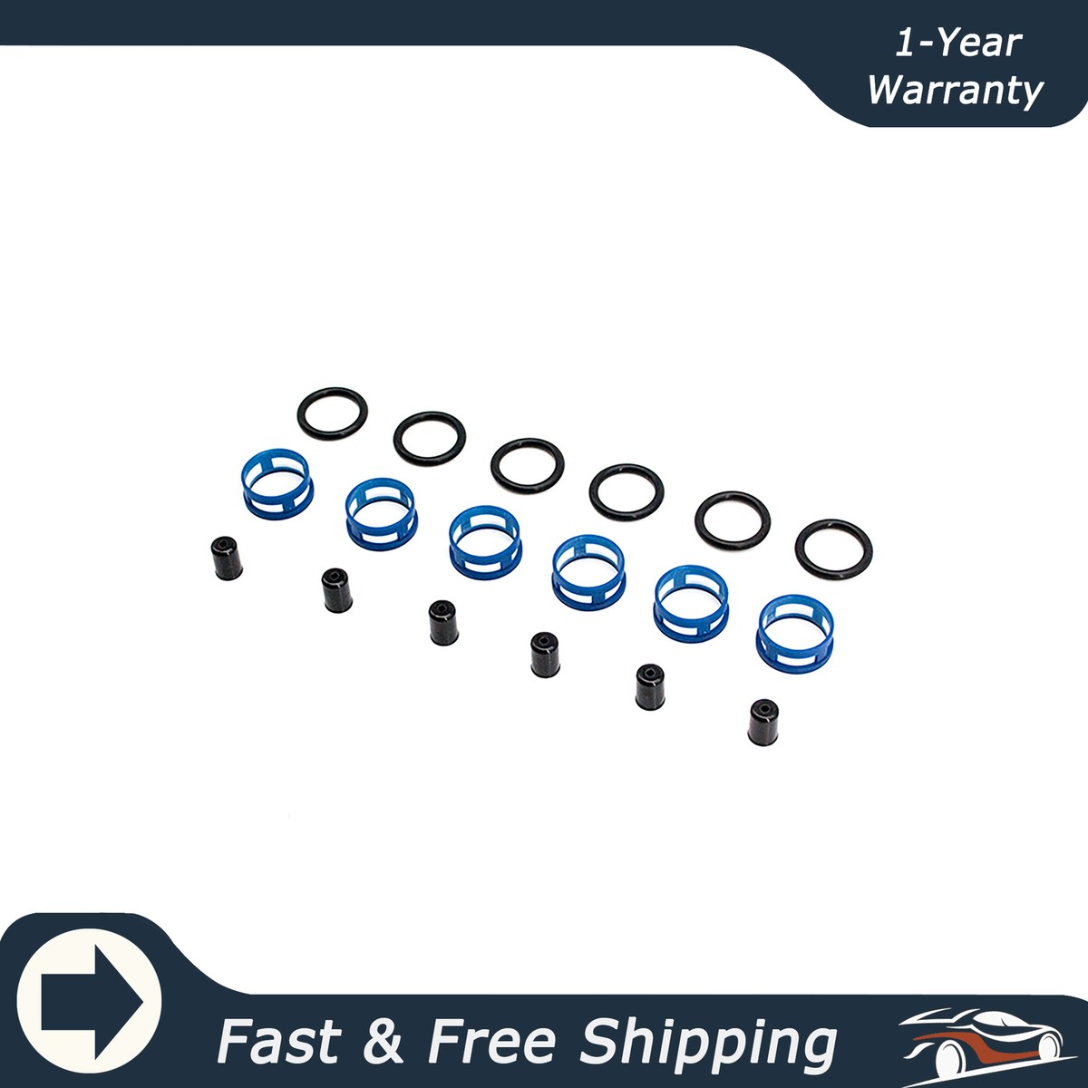 V6 Fuel Injector Repair Seal Kit For 1990-1994 Nissan 300ZX 3.0L