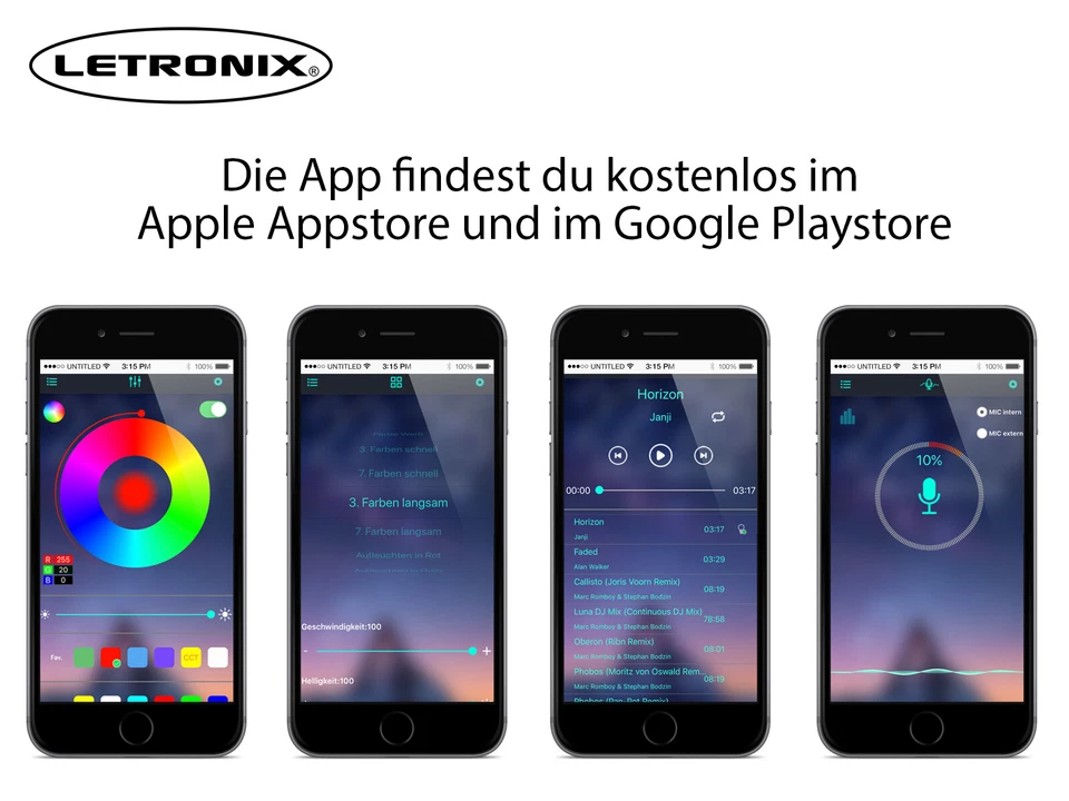 LETRONIX RGB LED iluminación ambiental juego de 5 Chrysler Stratus Vision Voyager - Imagen 3 de 4