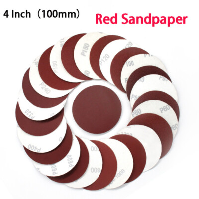 4 Inch 100mm Sanding Discs Hook&Loop Orbital Sandpaper Sander Pads 40-2000 Grit