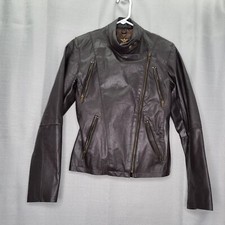 Vintage Women Size S Brown Leather Jacket