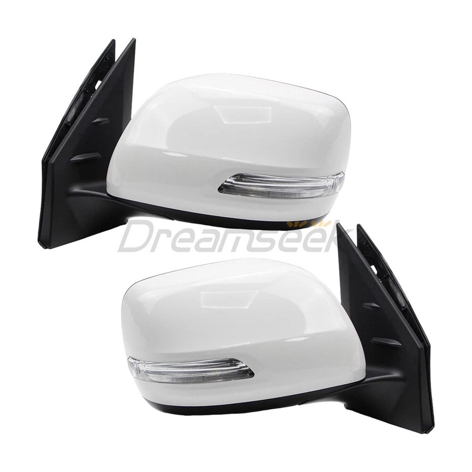 Pair Side Wing Rearview Mirror For Toyota Land Cruiser 2012-2021 W/ Turn Signal Foto 4 de 4