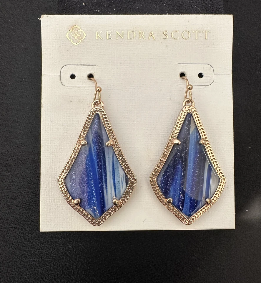 Pendientes Kendra Scott Galaxy azul/oro rosa Foto 2 de 4