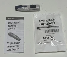 New OneTouch Ultra Lancing Device Rare Discontinued Item with UltraSoft Lancets