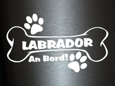 Plott Aufkleber Hundeknochen Labrador Retriever An Bord Pfote Hund Dog Bone