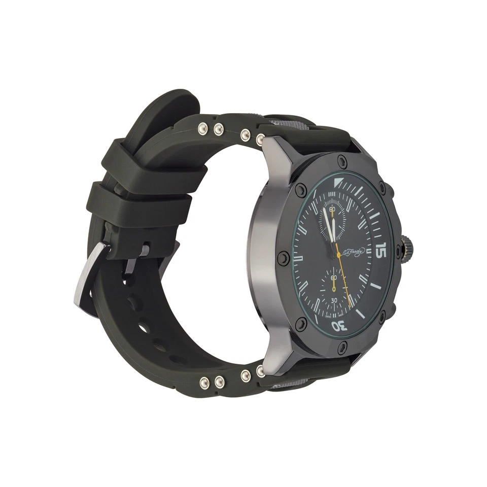Reloj Ed Hardy Hombre Correa Silicona Oliva 52mm Foto 2 de 3