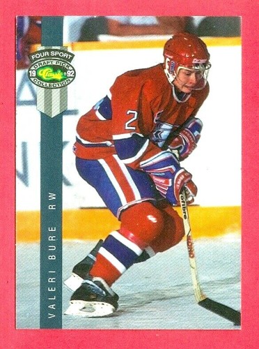 1992 CLASSIC 4-SPORT DRAFT PICK COLLECTION (HKY) Valeri Bure RC CARD #163