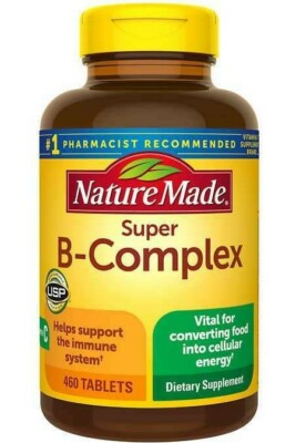Nature Made Super B Complex with C & Folic Acid 460 Tablets