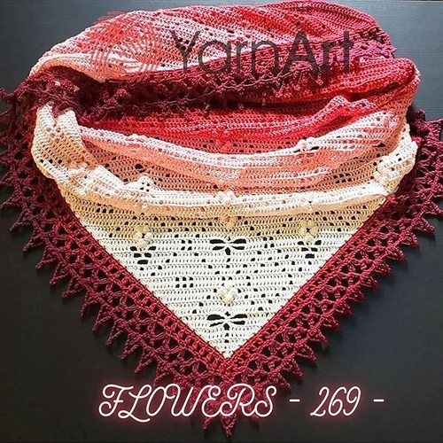 Skein Yarn Art Flowers Yarn 55% Cotton 45% Acrylic 250gr 1094yds Multicolor 269 - Picture 4 of 6