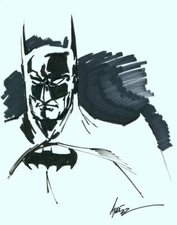 Ande Parks Original 11x17" DC Comics Art Sketch Batman The Dark Knight Detective