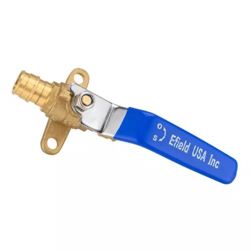 EFIELD 1/2" 3/4" PEX-A Expansion Drop-ear Shut-off Brass Ball Valve Lead Free - Picture 1 of 18