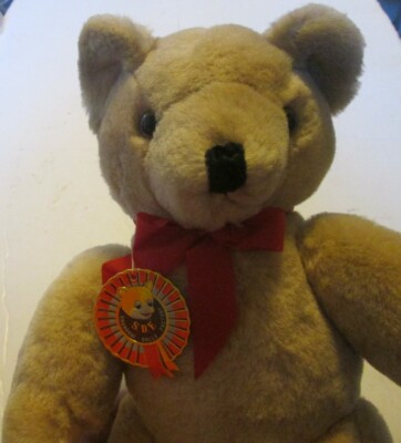Vintage SHANGHAI DOLL FACTORY jointed plush Teddy BEAR 12