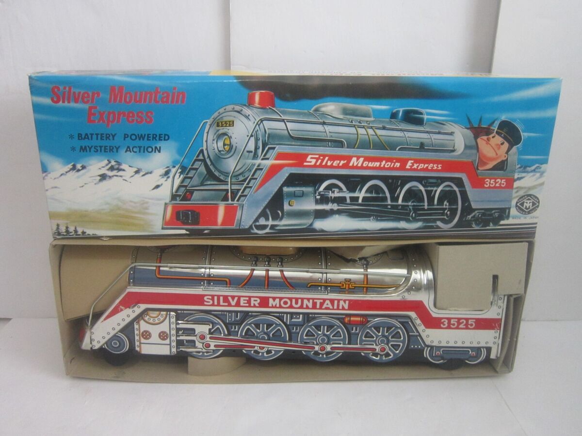 VINTAGE Tin 1960'S Silver Mountain Express Battery Operated VINTAGE Tin 1960'S Silver Mountain Express Battery Operated
