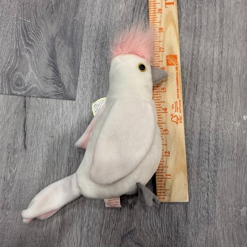 TY Beanie Baby Kuku the Cockatoo White Plush Bird Pink Crest 1997 - Bild 4 von 4