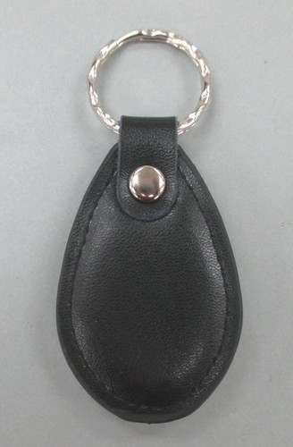 Black CHALLENGER Dodge 1345 Mini Steering Wheel Black Leather Key Ring 1973 1974 - Picture 3 of 5