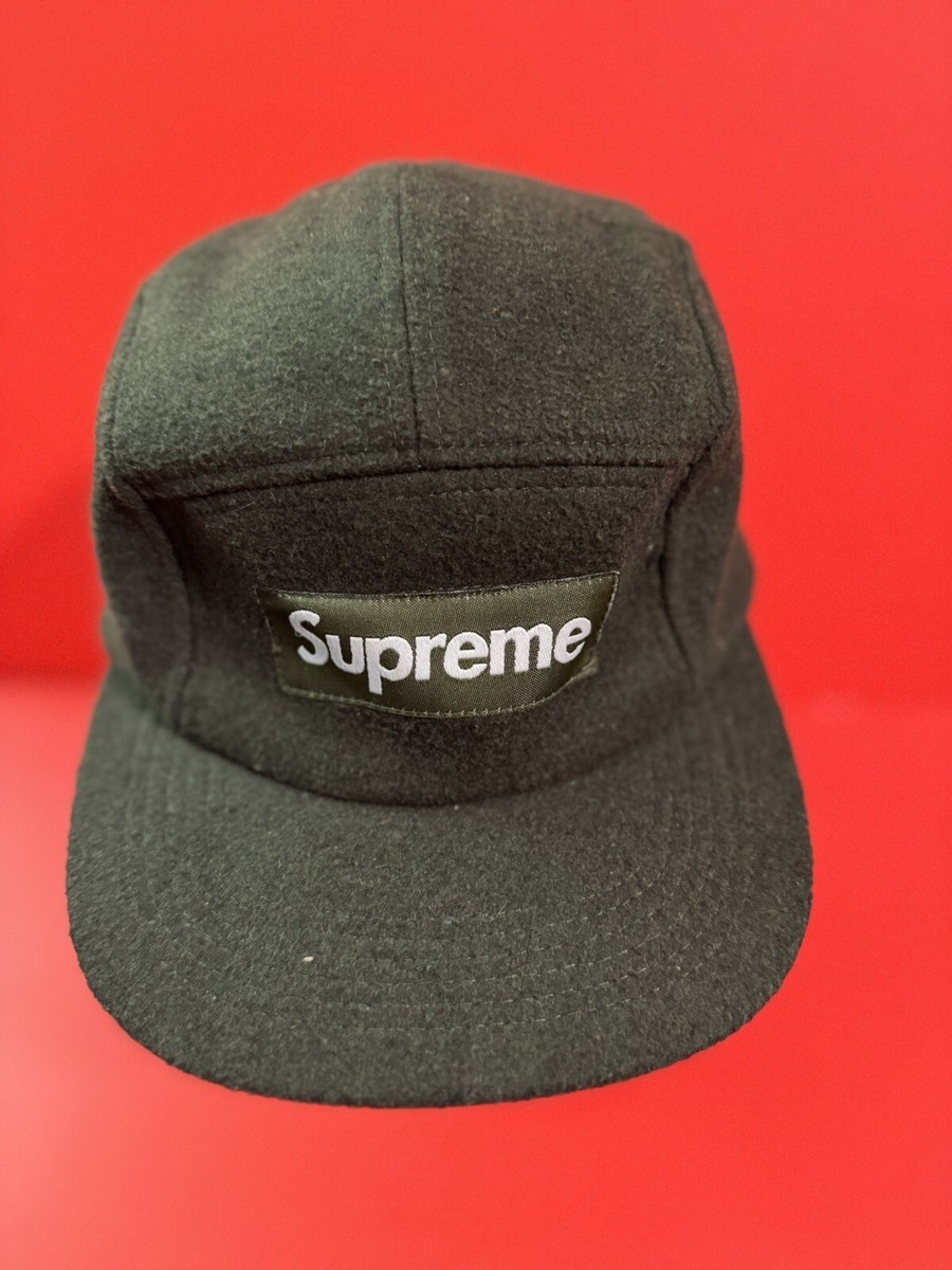 Supreme Camp Cap Green Wool Felt Box Logo 5 Panel Hat Supreme Camp Cap Green Wool Felt Box Logo 5 Panel Hat