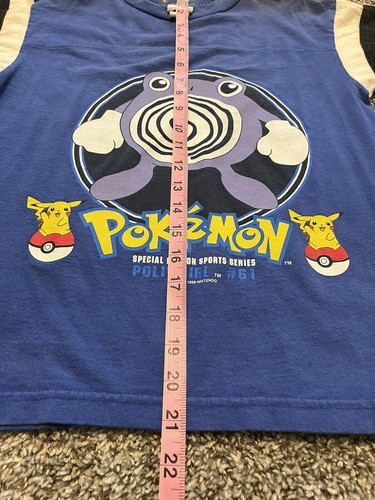 T-Shirt Vintage 1999 Pokémon Special Edition Sports Series Poliwhirl #61 Gr. M - Bild 6 von 7